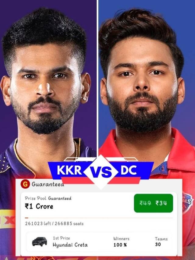 KKR VS DC DREAM 11 TEAM